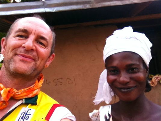 Ralph Brown on Manta saddle in Ghana